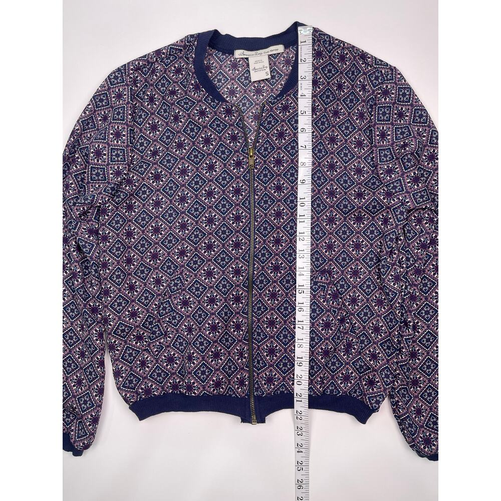 American Rag Geometric Print Zip-Up Jacket Women’s Size Small - Picture 9 of 9